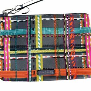 Vera Bradley Midtown Zip Pouch Makeup Bag Multipurpose Bonus Aztec Lanyard